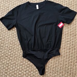SPANX Black Short Sleeve Bodysuit